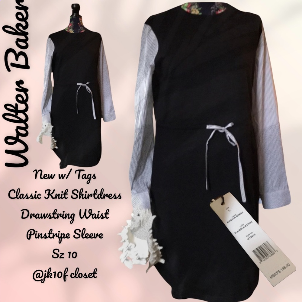 LOWEST🌺 NWT WALTER BAKER Sz LARGE “ANGELA” SHIRT DRESS